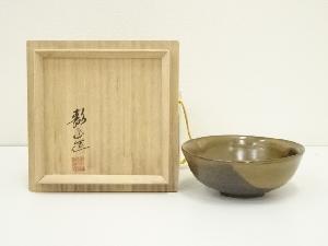 高取焼　静山窯造　掛分茶碗（共箱）